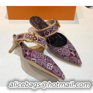 Best Price Louis Vuitton Since 1854 Sofia Heel Mules 1A8NW9 Burgundy