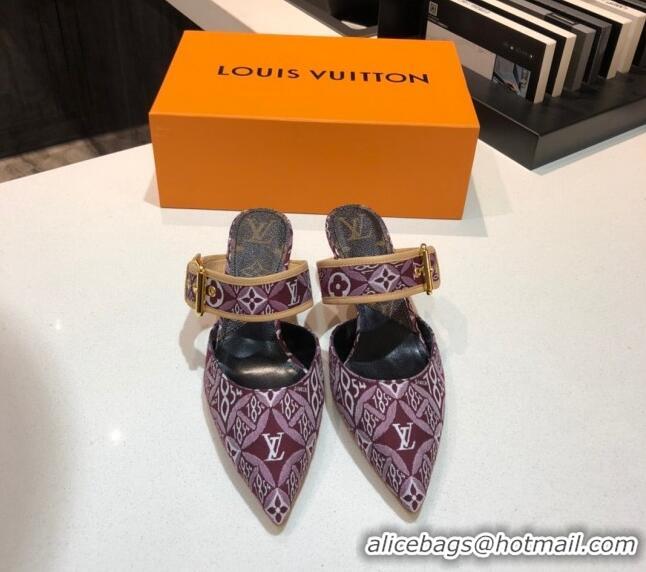 Best Price Louis Vuitton Since 1854 Sofia Heel Mules 1A8NW9 Burgundy