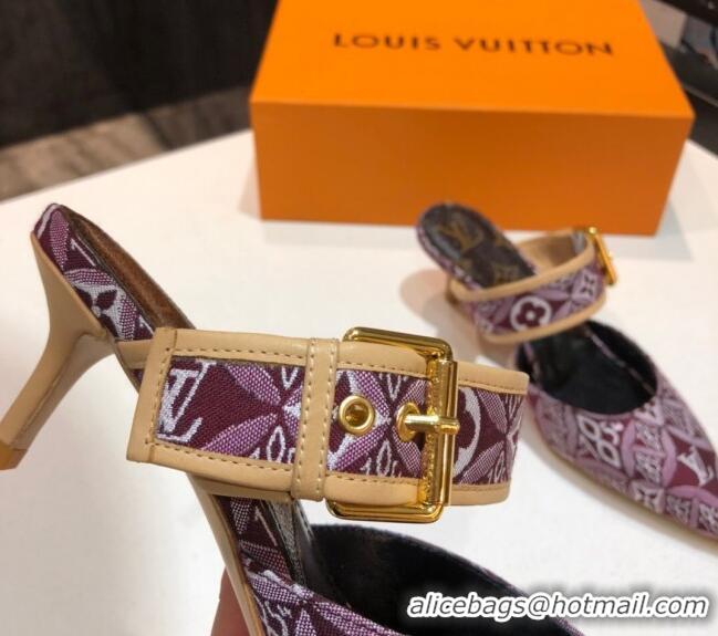 Best Price Louis Vuitton Since 1854 Sofia Heel Mules 1A8NW9 Burgundy