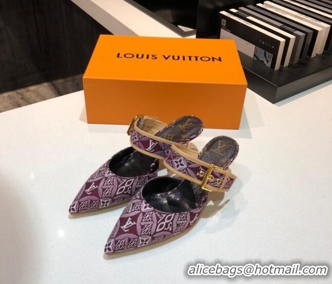 Best Price Louis Vuitton Since 1854 Sofia Heel Mules 1A8NW9 Burgundy