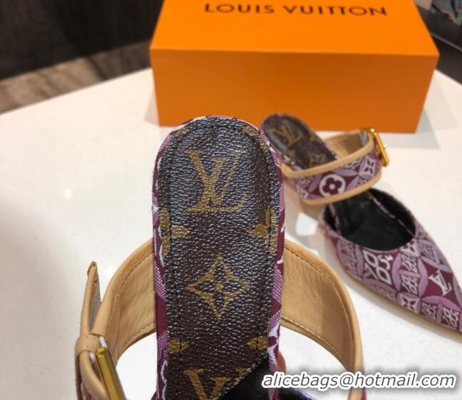 Best Price Louis Vuitton Since 1854 Sofia Heel Mules 1A8NW9 Burgundy