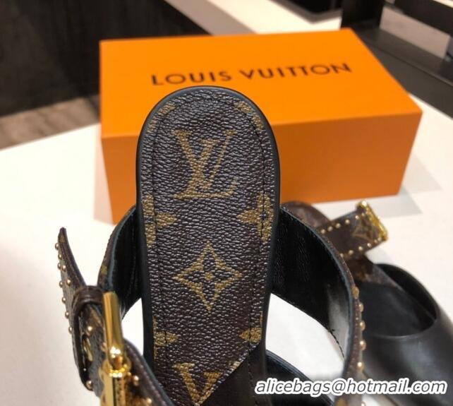 New Fashion Louis Vuitton Calfskin Sofia Flat Mules 1A8O0P Black