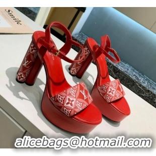 Original Cheap Louis Vuitton Since 1854 Podium Platform Sandal 1A8D2M Red