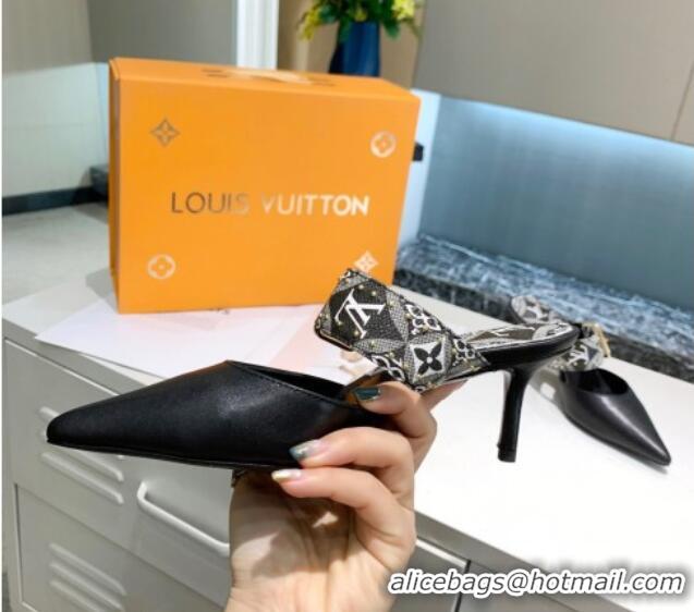 Sophisticated Louis Vuitton Since 1854 Sofia Heel Mules 5.5cm 010905 Grey