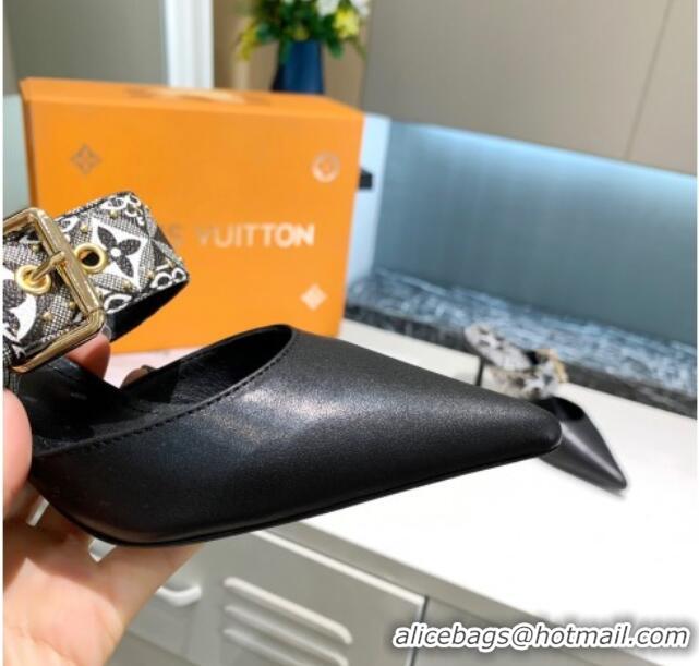 Sophisticated Louis Vuitton Since 1854 Sofia Heel Mules 5.5cm 010905 Grey