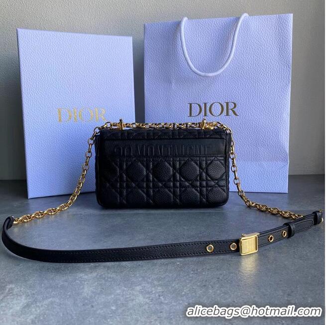 Well Crafted Dior SMALL DIOR CARO BAG Black Soft Cannage Calfskin M9241