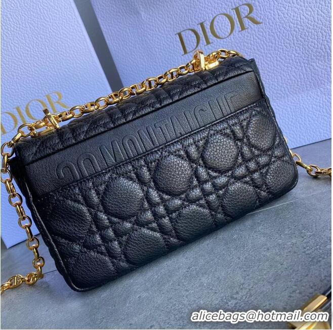 Well Crafted Dior SMALL DIOR CARO BAG Black Soft Cannage Calfskin M9241