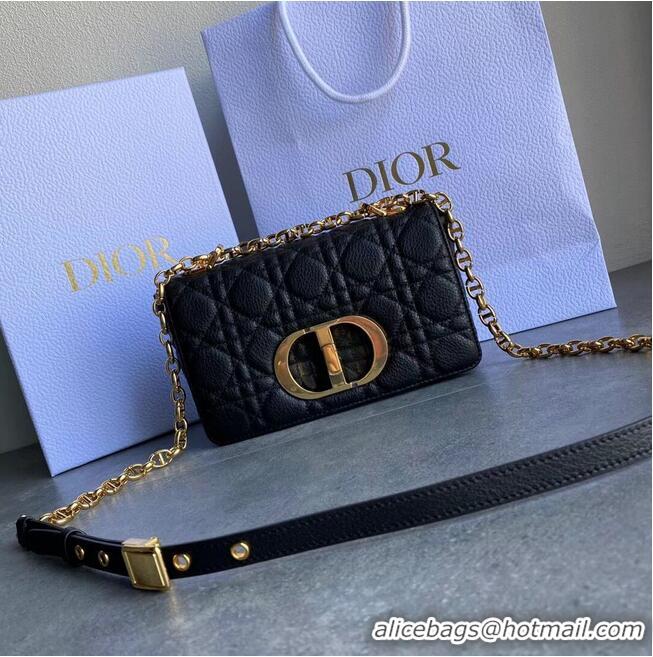 Well Crafted Dior SMALL DIOR CARO BAG Black Soft Cannage Calfskin M9241