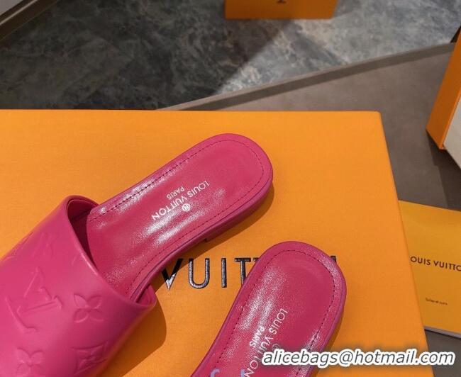 AAAAA Louis Vuitton Revival Flat Slide Sandals in Monogram Embossed Calfskin 012535 Pink