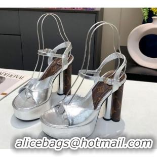 Duplicate Louis Vuitton Podium Platform Sandal 012673 Silver