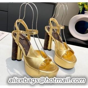 Low Price Louis Vuitton Podium Platform Sandal 012673 Gold