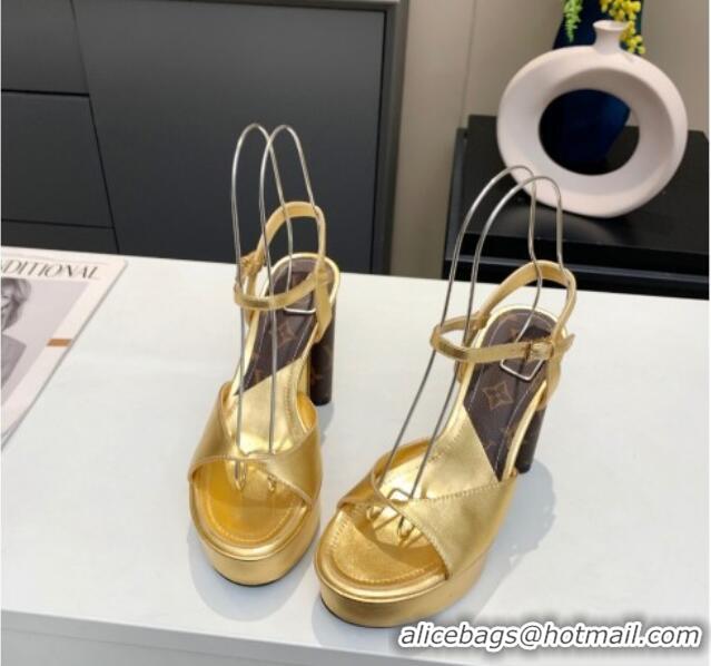 Low Price Louis Vuitton Podium Platform Sandal 012673 Gold