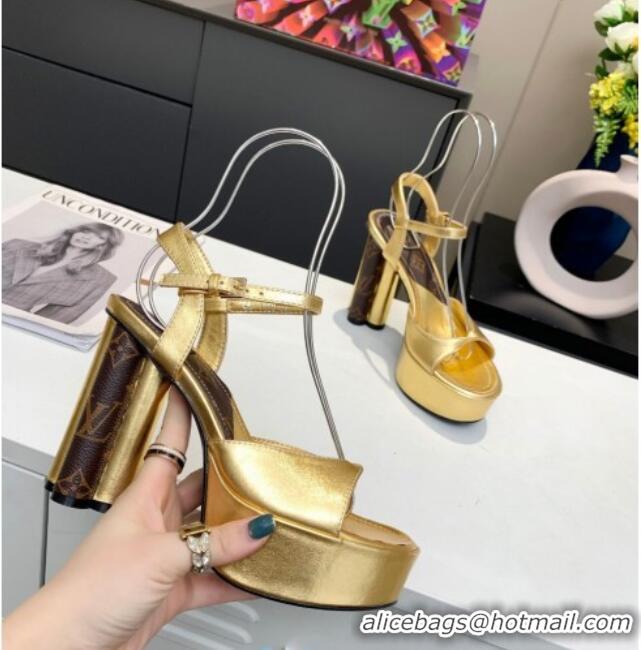 Low Price Louis Vuitton Podium Platform Sandal 012673 Gold