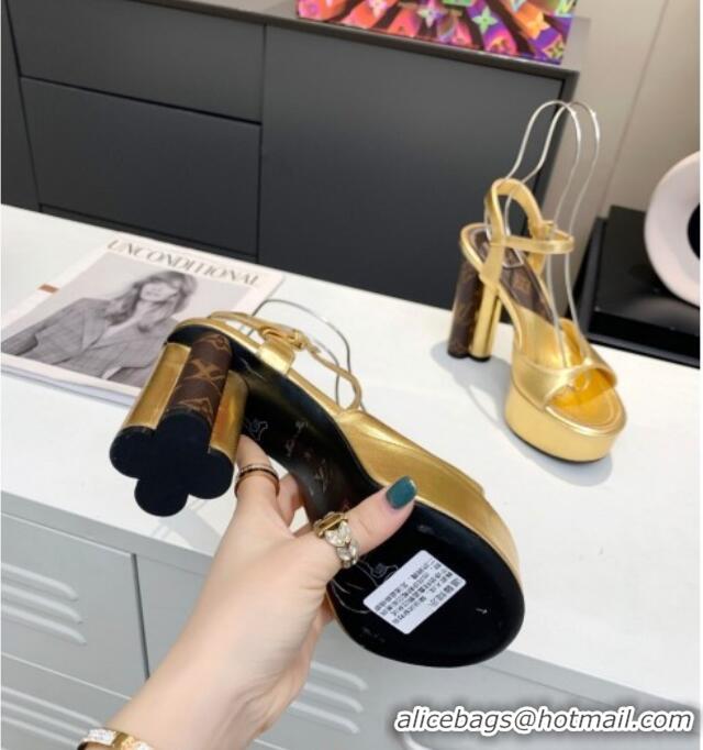 Low Price Louis Vuitton Podium Platform Sandal 012673 Gold