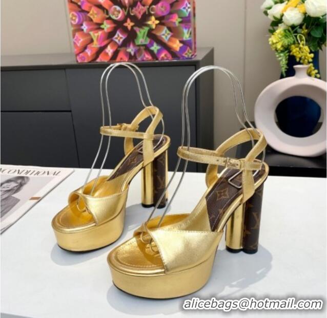 Low Price Louis Vuitton Podium Platform Sandal 012673 Gold