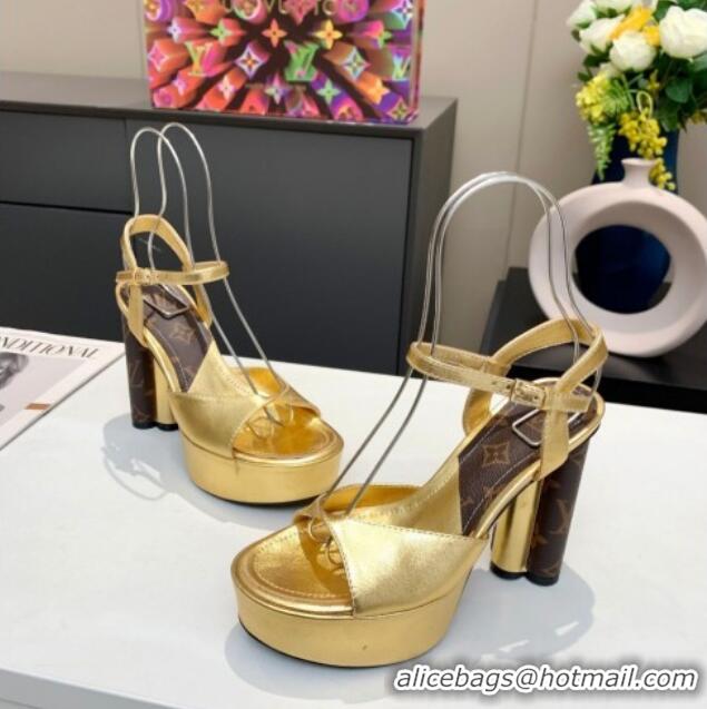 Low Price Louis Vuitton Podium Platform Sandal 012673 Gold