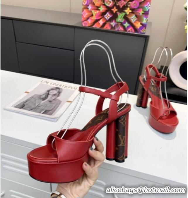 Best Grade Louis Vuitton Podium Platform Sandal 012675 Red