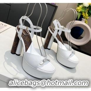 Pretty Style Louis Vuitton Podium Platform Sandal 012677 White