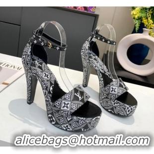 Best Product Louis Vuitton Since 1854 Afterglow Platform Heel Sandal 11.5cm 012680 Grey 2021