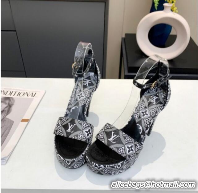 Best Product Louis Vuitton Since 1854 Afterglow Platform Heel Sandal 11.5cm 012680 Grey 2021