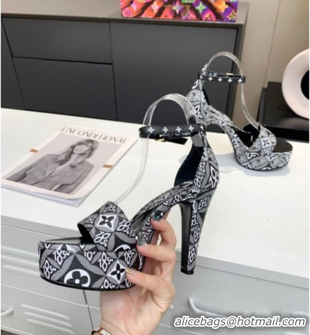 Best Product Louis Vuitton Since 1854 Afterglow Platform Heel Sandal 11.5cm 012680 Grey 2021