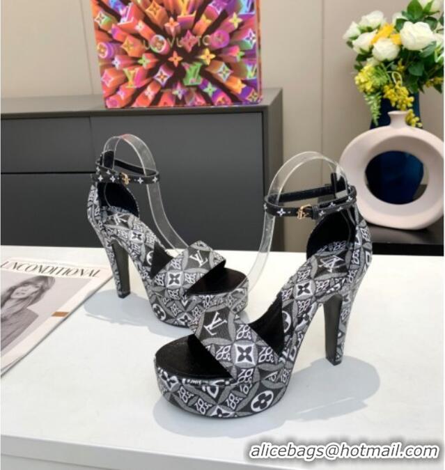 Best Product Louis Vuitton Since 1854 Afterglow Platform Heel Sandal 11.5cm 012680 Grey 2021