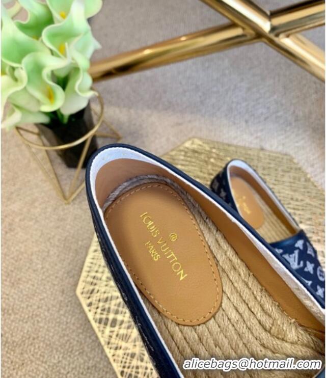 Top Quality Louis Vuitton Monogram Denim Espadrilles 012712 Navy Blue