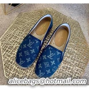 Low Cost Louis Vuitton Monogram Denim Espadrilles 012712 Medium Blue