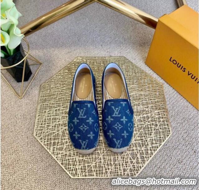 Low Cost Louis Vuitton Monogram Denim Espadrilles 012712 Medium Blue