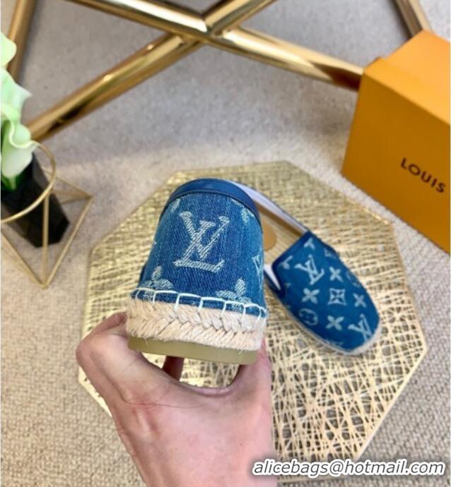 Low Cost Louis Vuitton Monogram Denim Espadrilles 012712 Medium Blue