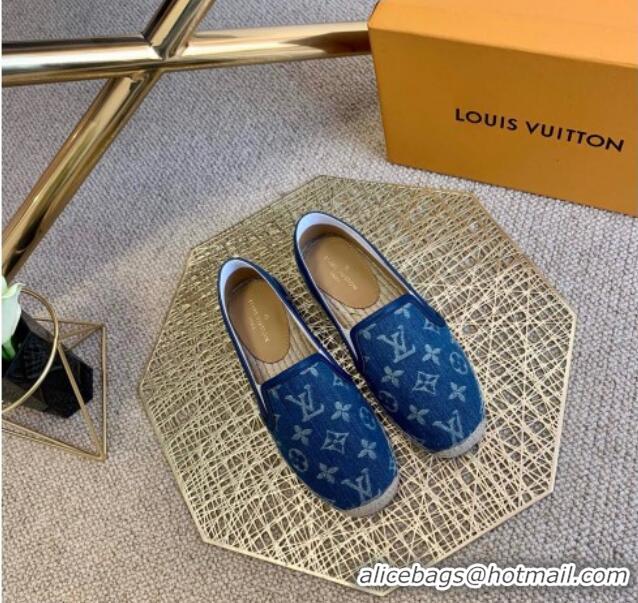 Low Cost Louis Vuitton Monogram Denim Espadrilles 012712 Medium Blue