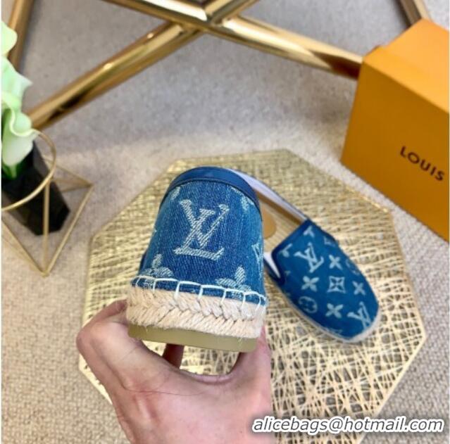 Low Cost Louis Vuitton Monogram Denim Espadrilles 012712 Medium Blue