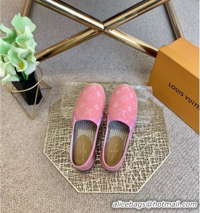 Purchase Louis Vuitton Monogram Denim Espadrilles 012712 Pink