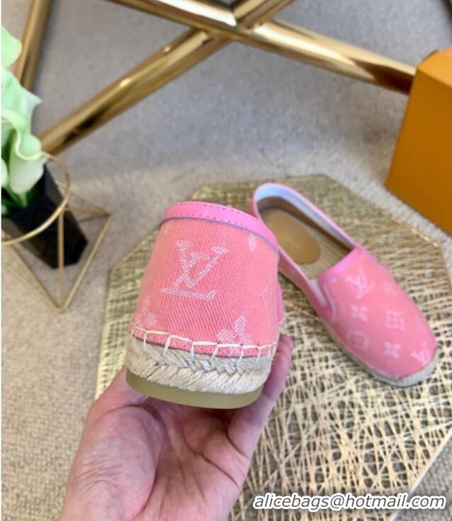 Purchase Louis Vuitton Monogram Denim Espadrilles 012712 Pink