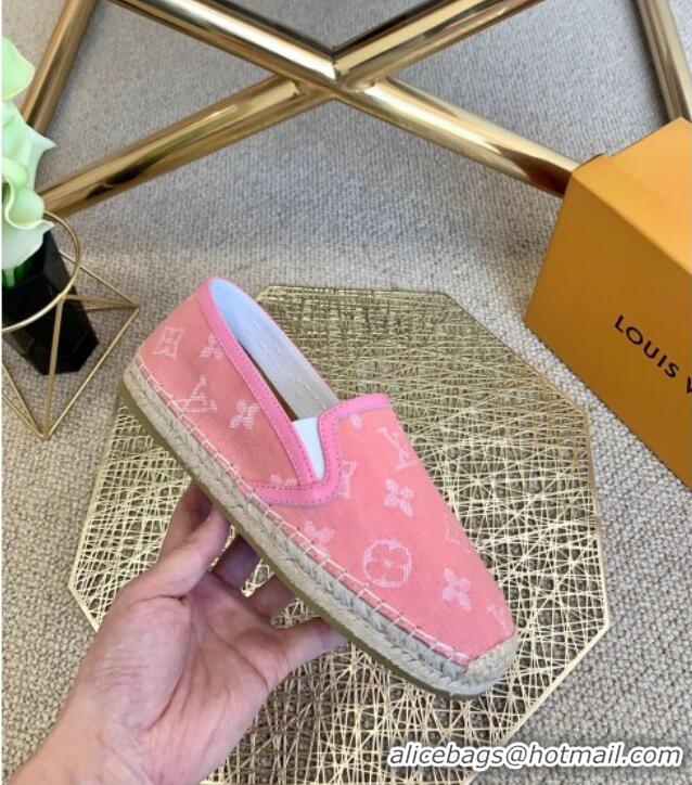 Purchase Louis Vuitton Monogram Denim Espadrilles 012712 Pink