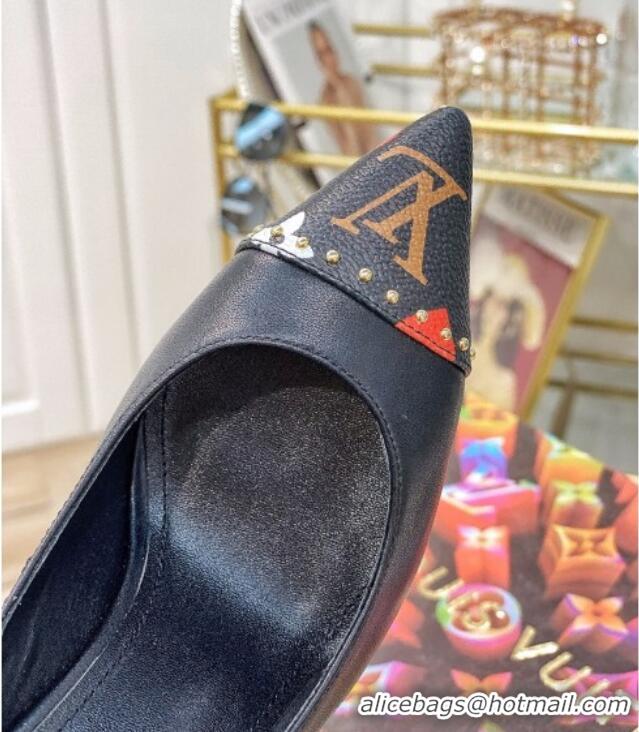 Sumptuous Louis Vuitton Game On Cherie Pump 9.5cm in Studded Monogram Canvas 022531