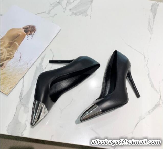 Purchase Louis Vuitton Urban Twist Leather Pump 10.5cm with Silver Cap 022548 Black