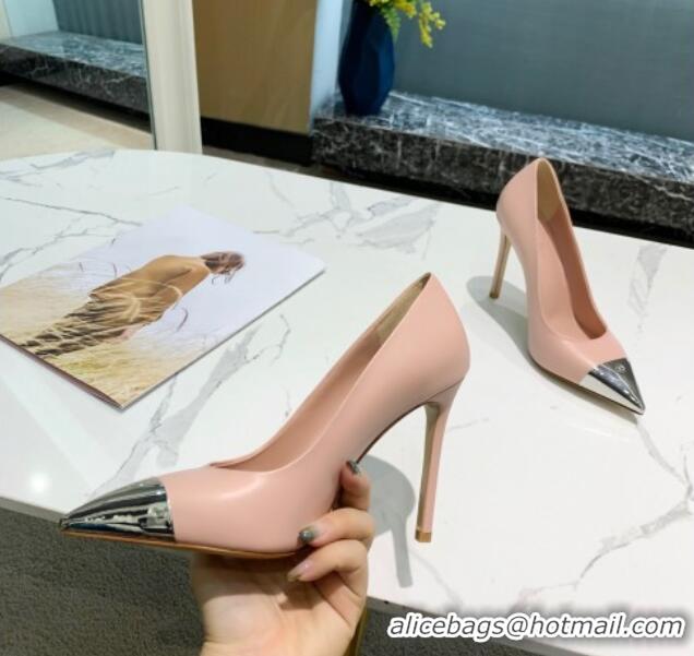 Top Quality Louis Vuitton Urban Twist Leather Pump 10.5cm with Silver Cap 022548 Pink