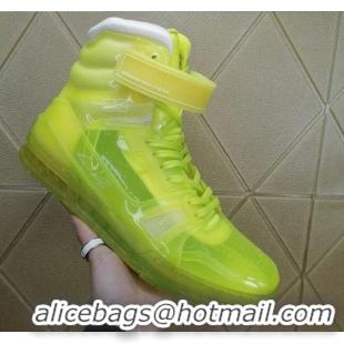 Grade Design Louis Vuitton LV Trainer Transparent Boot Sneakers 030915 Yellow 2021