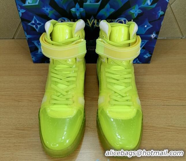 Grade Design Louis Vuitton LV Trainer Transparent Boot Sneakers 030915 Yellow 2021