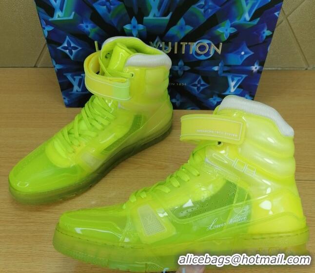 Grade Design Louis Vuitton LV Trainer Transparent Boot Sneakers 030915 Yellow 2021