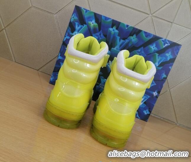 Grade Design Louis Vuitton LV Trainer Transparent Boot Sneakers 030915 Yellow 2021