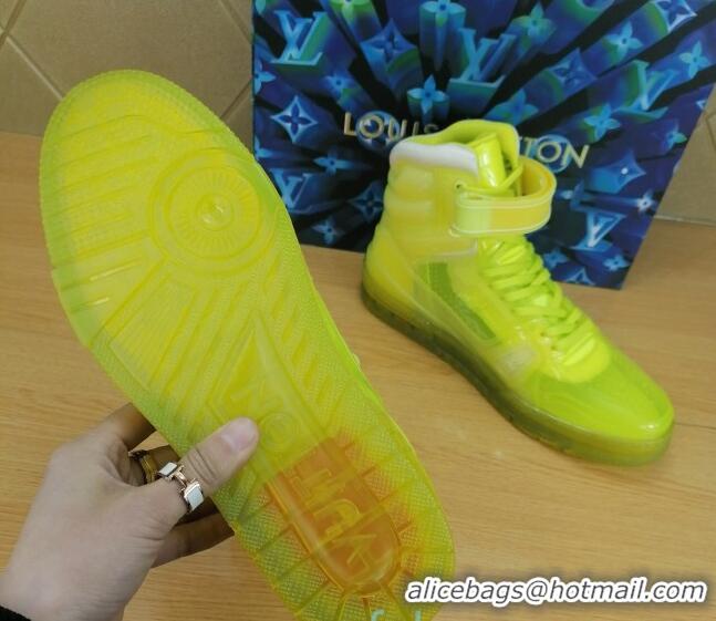 Grade Design Louis Vuitton LV Trainer Transparent Boot Sneakers 030915 Yellow 2021