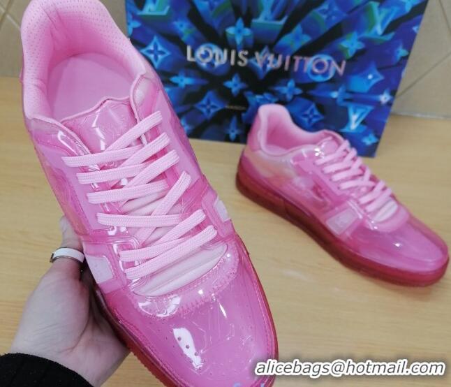 Well Crafted Louis Vuitton LV Trainer Transparent Low-top Sneakers 030918 Pink 2021