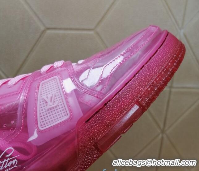 Well Crafted Louis Vuitton LV Trainer Transparent Low-top Sneakers 030918 Pink 2021