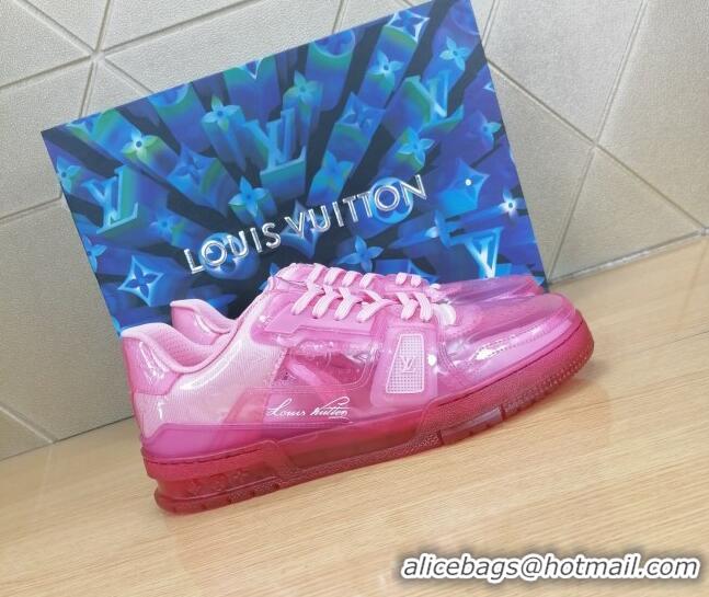 Well Crafted Louis Vuitton LV Trainer Transparent Low-top Sneakers 030918 Pink 2021