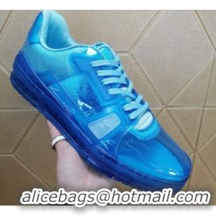 Cute Louis Vuitton LV Trainer Transparent Low-top Sneakers 030918 Blue 2021