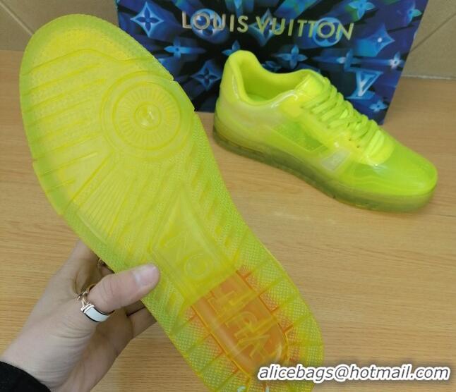 New Style Louis Vuitton LV Trainer Transparent Low-top Sneakers 030918 Yellow 2021