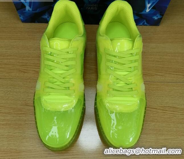 New Style Louis Vuitton LV Trainer Transparent Low-top Sneakers 030918 Yellow 2021