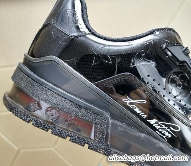 Best Price Louis Vuitton LV Trainer Transparent Low-top Sneakers 030918 Black 2021